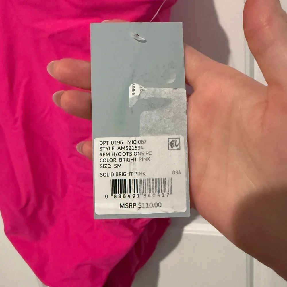 ANTONIO MELANI Hot Pink V-Neck One-Piece Swimsuit